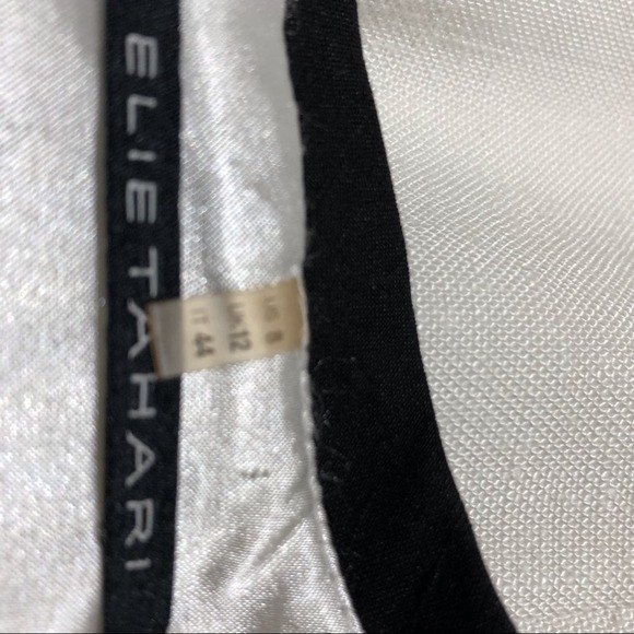 Elie Tahari Womens Dress 8 Sleeveless Black Lace Trim - Picture 4 of 6